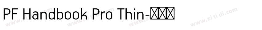 PF Handbook Pro Thin字体转换